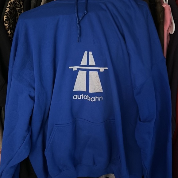 Vintage Other - Blue Streetwear Autobahn Hoodie